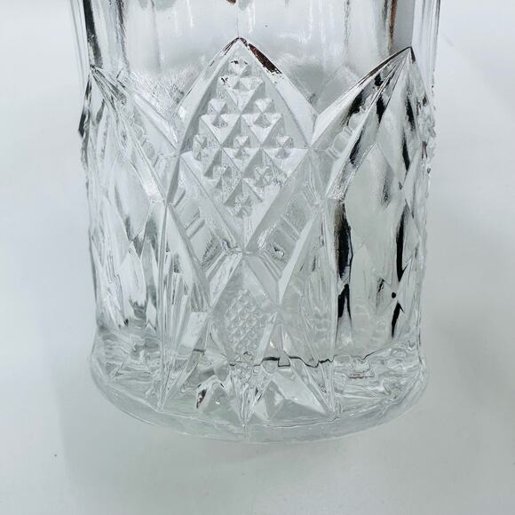 VTG Glass Anchor Hocking Tumbler Set of 5 Clear Pressed Drinkware Glasses Cups - Picture 7 of 7